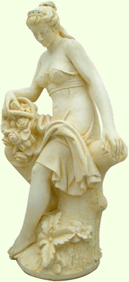 Marble statue flower lady